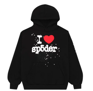 Sp5der I Heart SP5 Souvenir Hoodie Black