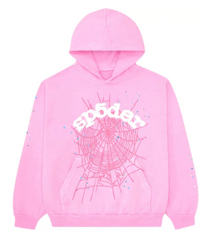 Sp5der OG Web Hoodie Pink