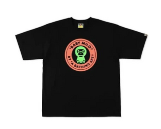 BAPE Neon Milo Busy Work Tee Black