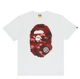 BAPE Color Camo Big Ape Head Tee White/Red