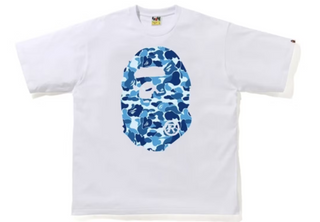 Bape ABC Camo Big Ape Head Relaxed Tee White/Blue