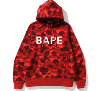 Bape Color Camo Hoodie Red