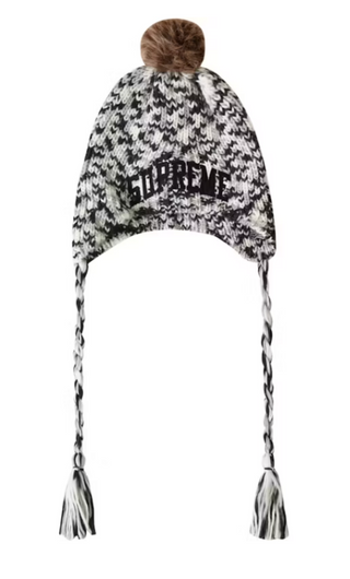 Supreme New Era Toboggen Beanie Black/White