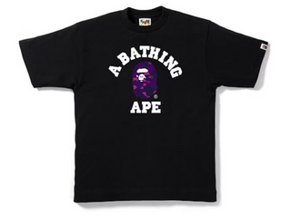 BAPE Color Camo College Tee Black/Purple