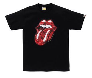 BAPE X Rolling Stones Tee Black
