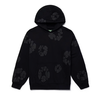 Denim Tears Cotton Wreath Hoodie Black Monochrome