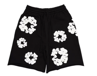Denim Tears The Cotton Wreath Shorts Black