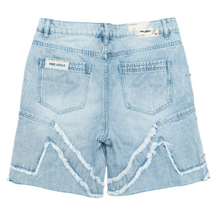 Free Refills Studded Jorts Blue