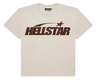 Hellstar Classic Regular Print Tee White/Brown