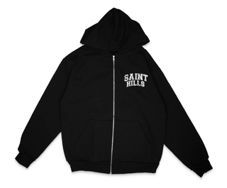 Saint Hills Varsity Zip Hoodie Black
