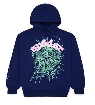 Sp5der OG Web Hoodie Navy