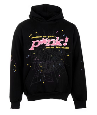 Sp5der P*NK Hoodie Black