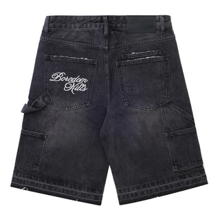 Boredom Kills Western Studded Jorts Black