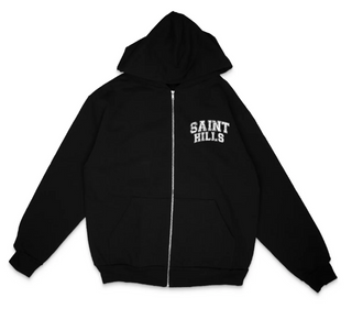 Saint Hills Varsity Zip Hoodie Black