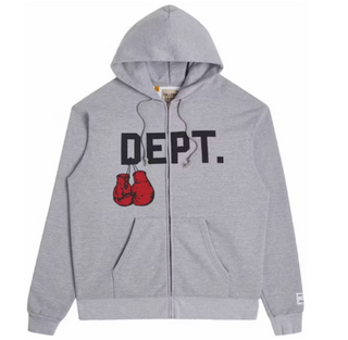 Gallery Dept. Boxing Merch Zip Hoodie Heather Grey