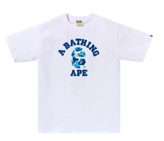 Bape ABC Camo College Tee White/Blue