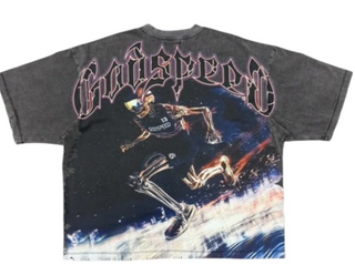 Godspeed Run Club Tee Grey Wash
