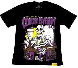 That's A Awful Lot Of Cough Syrup Skeleton Tee Black