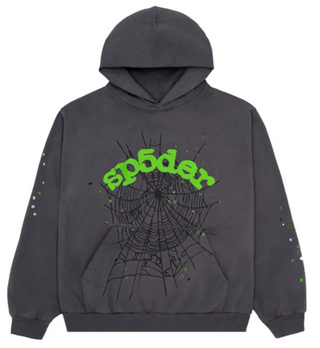 Sp5der Wait Web Hoodie Slate Grey