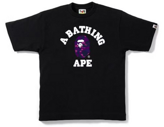 BAPE Color Camo College Tee Black/Purple