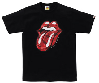 BAPE X Rolling Stones Tee Black