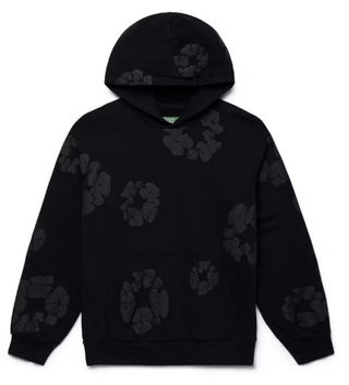 Denim Tears Cotton Wreath Hoodie Black Monochrome