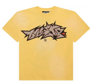 Hellstar Cracked Logo Tee Yellow