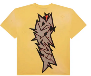 Hellstar Cracked Logo Tee Yellow