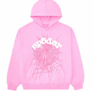 Sp5der OG Web Hoodie Pink