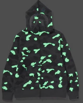 BAPE City Camo Shark Full Zip Hoodie Gray