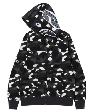 BAPE City Camo Shark WGM Full-Zip Hoodie (SS23) Black