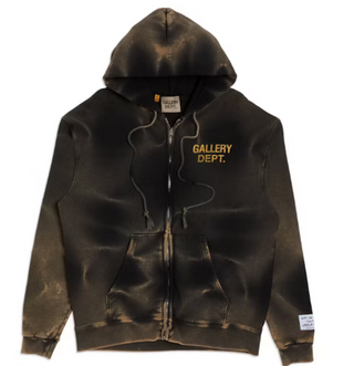 Gallery Dept. Zip Up Hoodie Sun Fade Black