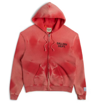 Gallery Dept. Zip Up Hoodie Sun Faded Red
