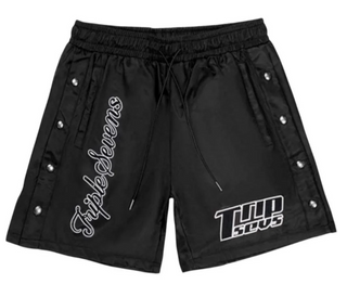 Triple 7S Nylon Button Up Shorts