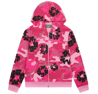 Denim Tears The Cotton Wreath Zip Sweatshirt Pink Camo