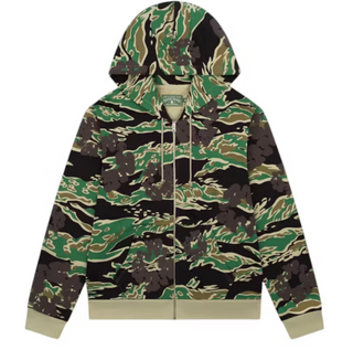 Denim Tears The Cotton Wreath Zip Sweatshirt Green Camo