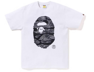 BAPE Tiger Camo Ape Head Tee White