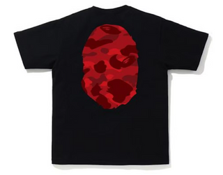 BAPE Color Camo Big Ape Head Tee Black/Red