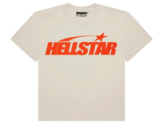 Hellstar Classic Gel Print Tee White/Orange