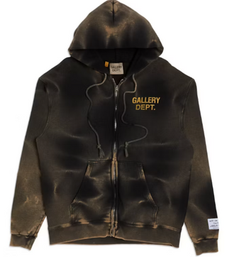 Gallery Dept. Zip Up Hoodie Sun Fade Black
