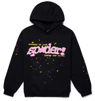 Sp5der P*nk V2 Hoodie Black
