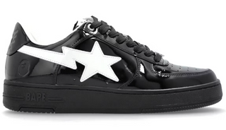 A Bathing Ape Bape Sta #1 Black White Patent Leather