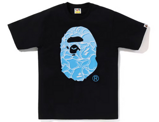 BAPE ABC Sea Surface Camo Ape Head Tee Black