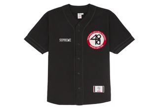 Supreme 40 Acres Twill Baseball Jersey Black