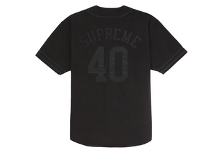 Supreme 40 Acres Twill Baseball Jersey Black