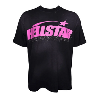 Hellstar Studios Classic Rhinestone Tee Black/Pink (Regular Print)