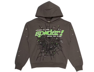 Sp5der Punk V2 Hoodie Slate Grey