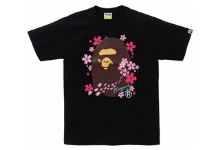 BAPE Sakura Ape Head Tee Black