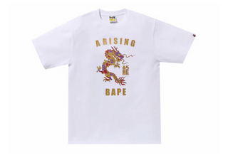 BAPE Year Of Dragon Glitter Tee White
