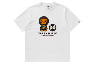 Adidas x BAPE SSL Milo Tee White